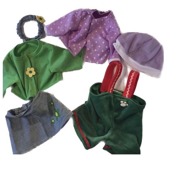 Build a bear clothes denim skirt , top, overalls - Picture 2 of 10